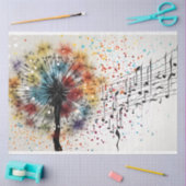 Dandelion調和の開花デコページ 薄葉紙 (クラフト)