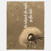 Dandelion：彼女信じは自分でそうすることができた フリースブランケット (正面)