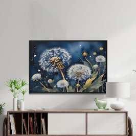 Dandelion 素晴らし in Nightsky AI Art ポスター