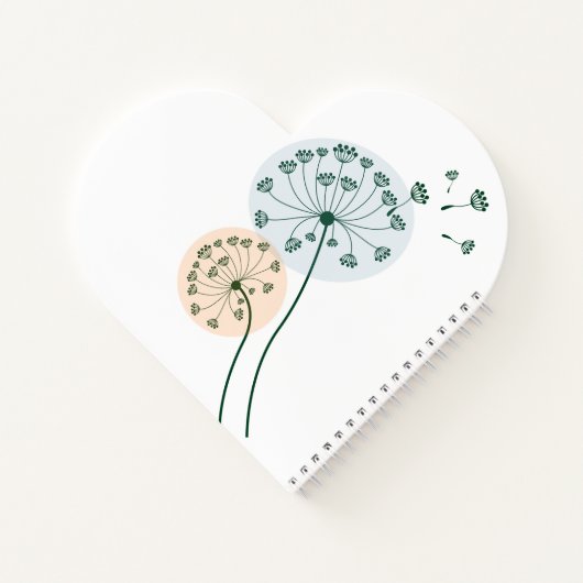 Dandelion Art Spiral Notebook ノートブック (裏面)