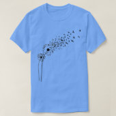 Dandelion Birds Flowers Lover Make A Wish Dandelio Tシャツ (デザイン正面)