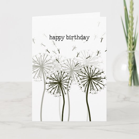 Dandelion Birthday Card カード (正面)