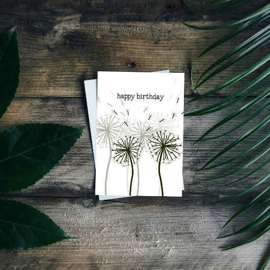 Dandelion Birthday Card カード