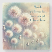 Dandelion Blowball & Quote	 ストーンコースター (正面)