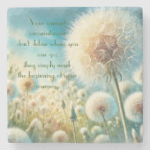 Dandelion Blowball & Quote #2 ストーンコースター (正面)