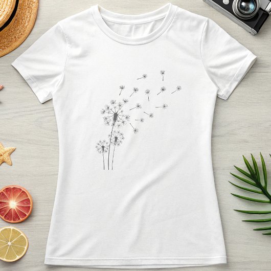 Dandelion Breeze; Whimsical  Summer Floral Tシャツ