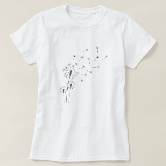 Dandelion Breeze; Whimsical  Summer Floral Tシャツ (デザイン正面)