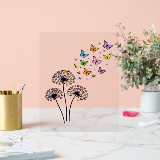 Dandelion butterfly flow アクリルサイン (ウェディング)