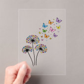 Dandelion butterfly flow アクリル招待状 (インサイチュ (ポータブル))