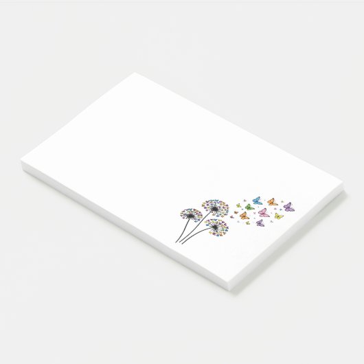 Dandelion butterfly flow ポストイット (アングル)