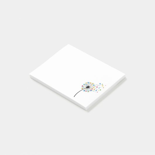 Dandelion butterfly flow ポストイット (アングル)