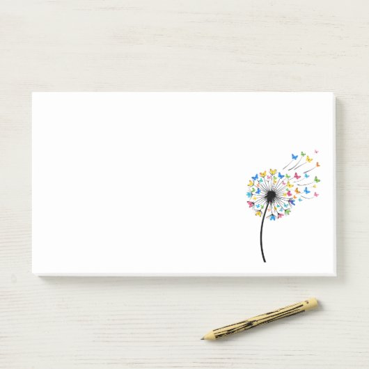 Dandelion butterfly flow ポストイット (デスク)
