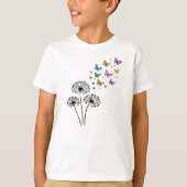 Dandelion butterfly flow tシャツ (正面)
