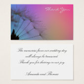 Dandelion clocksマクロサンキューカード (正面&裏面)