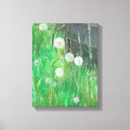 Dandelion Clocks in Grass 2008油キャンバス キャンバスプリント (正面)