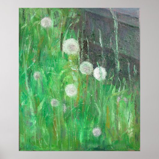 Dandelion Clocks in Grass 2008油キャンバス ポスター (正面)