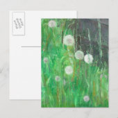 Dandelion Clocks in Grass 2008油キャンバス ポストカード (正面/裏面)