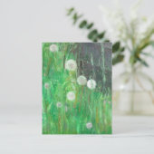Dandelion Clocks in Grass 2008油キャンバス ポストカード (スタンド正面)