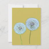 Dandelion、Dandelion時計の写真Save the Date 招待状 (裏面)