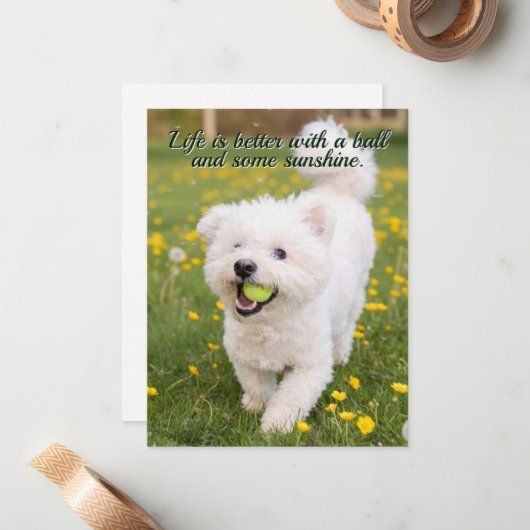 Dandelion Days ノートカード (正面/裏面インサイチュ)