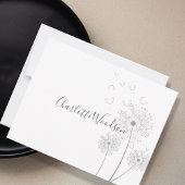 Dandelion Flowers 吹'S In Wind Script名注 ノートカード