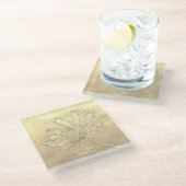 Dandelion glass coaster ガラスコースター (アングル)