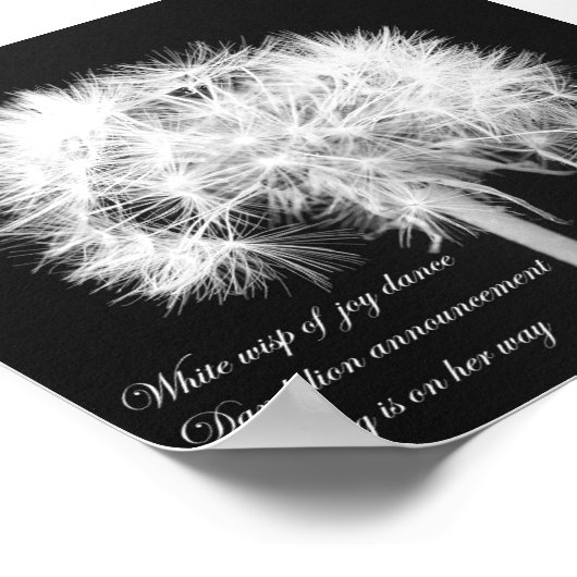 Dandelion Haiku Poster ポスター (角)