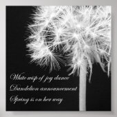 Dandelion Haiku Poster ポスター (正面)