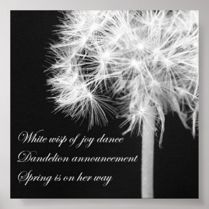 Dandelion Haiku Poster ポスター