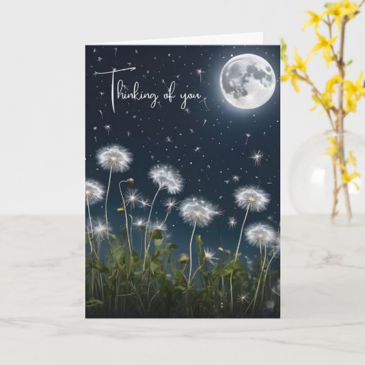 Dandelion In Moonlight 考え's You カード (黄色い花)