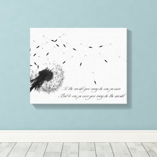 Dandelion Inspiration Canvas Print キャンバスプリント (インサイチュ (ウッドフロア))