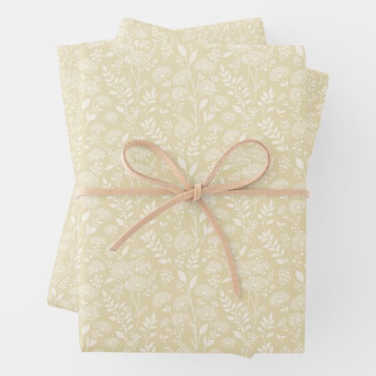 Dandelion Meadow Neutral - Golden Wheat ラッピングペーパーシート (インサイチュ)