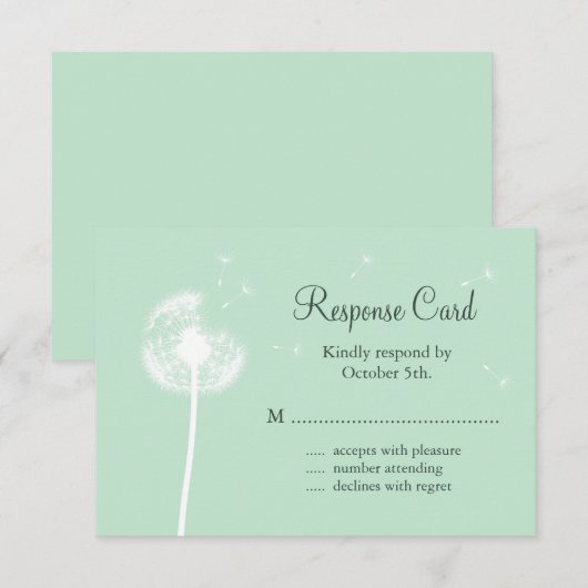 Dandelion on Mint RSVP (正面/裏面)