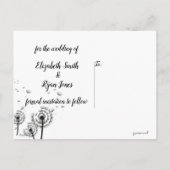 Dandelion Pofs白黒デートを保存 案内ポストカード (裏面)