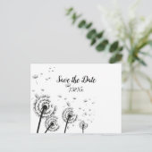 Dandelion Pofs白黒デートを保存 案内ポストカード (スタンド正面)