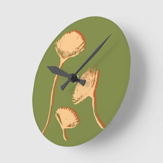 Dandelion Pop ラウンド壁時計 (傾斜)