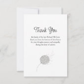 Dandelion Puff 3写真やさしいソウル葬儀 サンキューカード (裏面)