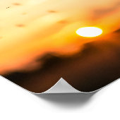 Dandelion seed head blowing ポスター (角)