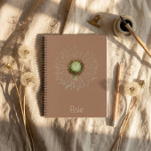 Dandelion Spiral Notebook – Soft Botanical Design ノートブック