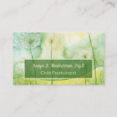 Dandelion Watercolor Psychologist or Counselor 名刺 (正面)