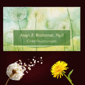 Dandelion Watercolor Psychologist or Counselor 名刺