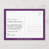 Dandelion Wish写真の保存日付(紫) 案内ポストカード (裏面)