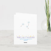 Dandelion Wish – カーやる気を起こさせるド カード (裏面)