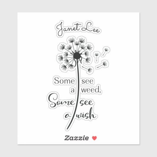 Dandelion Wishesカスタム-Cut Vinyl Sticker シール (シート)