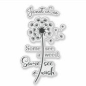 Dandelion Wishesカスタム-Cut Vinyl Sticker シール (正面)