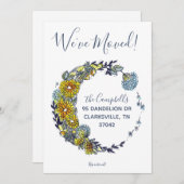 Dandelion Wishesリース新しい住所 案内状 (正面/裏面)