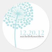 Dandelion Wishes結婚式の引き出物 ラウンドシール (正面)