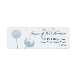 Dandelion Wishes結婚's onソフトティール（緑がかった色）、ラベル ラベル