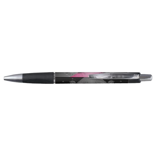 Dandelions Pink Black White Pen ボールペン (裏面)