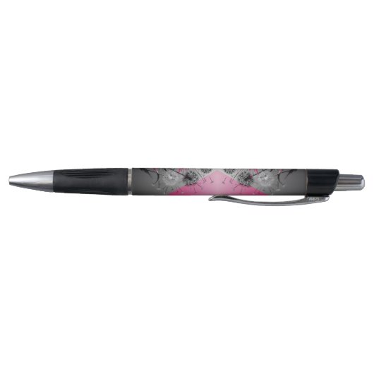 Dandelions Pink Black White Pen ボールペン (底)